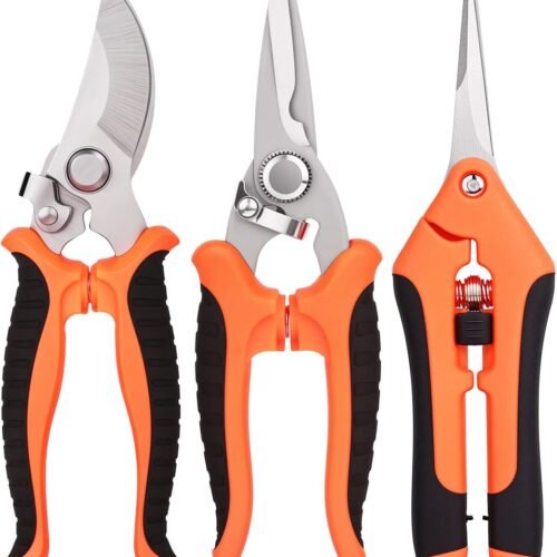 3 Piece Gardening Shears Set Stainless Steel