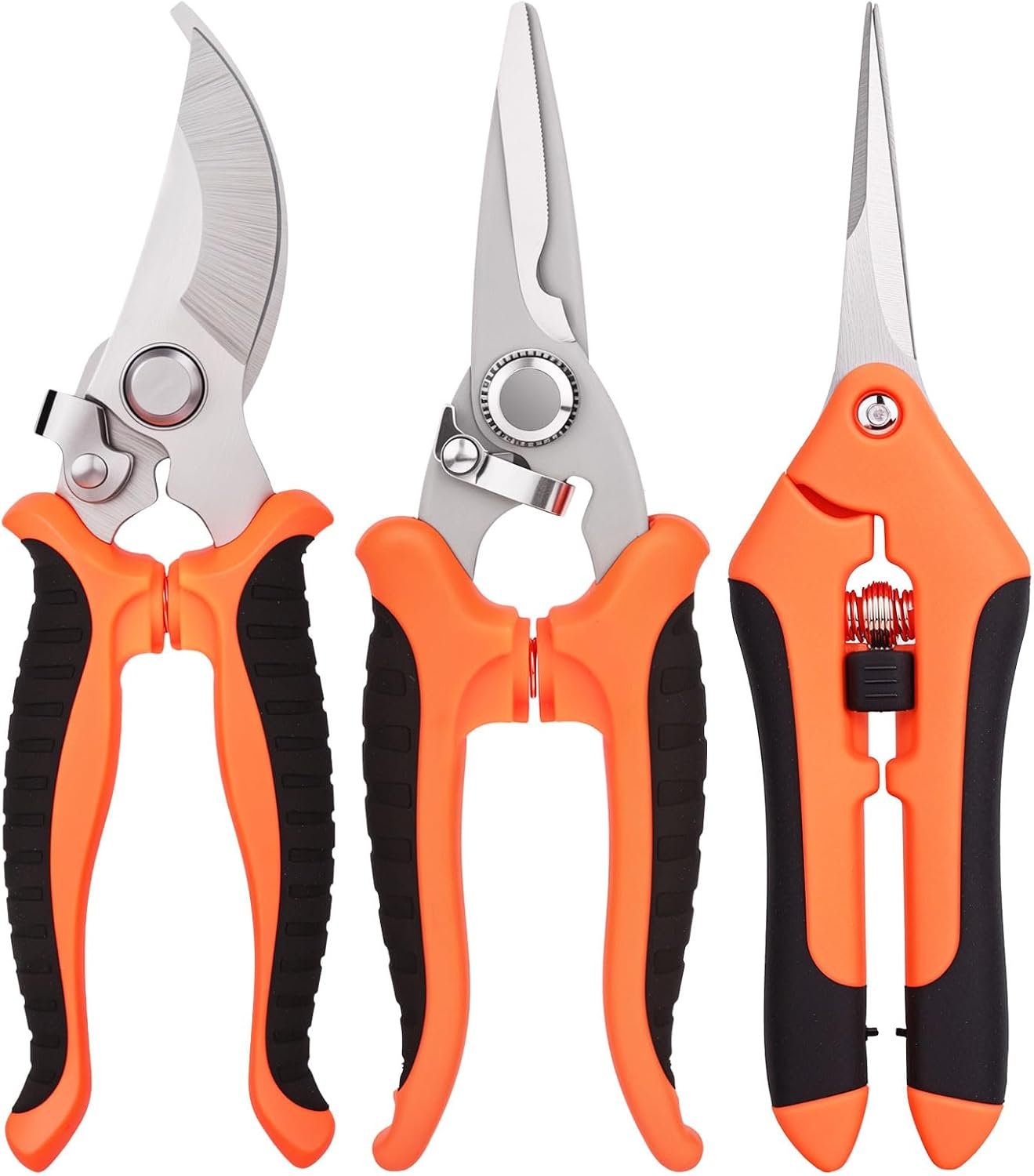 3 Piece Gardening Shears Set Stainless Steel