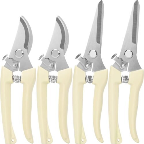 4 Pack Pruning Shears Stainless Steel Garden Shears