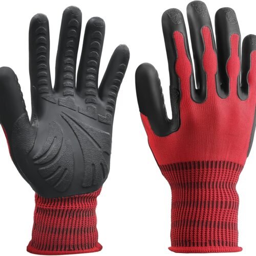 Thickened Recyclable TPE Coating Gardening Gloves with Enhanced Non-Slip Grip Pattern, Breathable and Thorn-Resistant