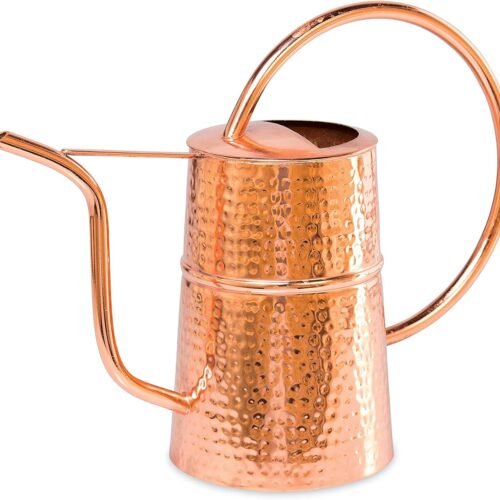 Copper Plated Indoor Watering Can with Easy Pour Curved Spout for Houseplants Succulents Seeds and Herbs