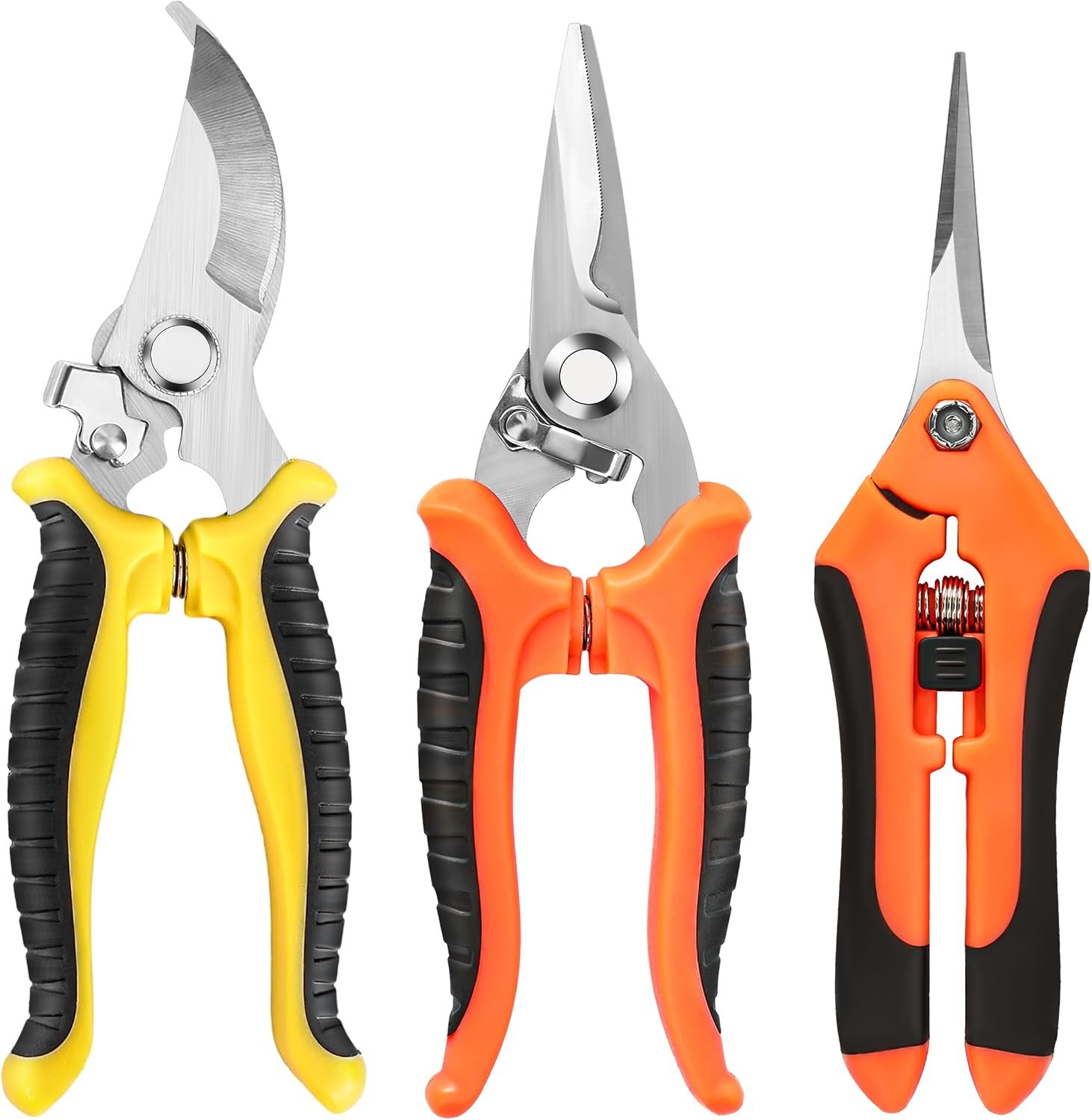 3 Pack Stainless Steel Pruning Shears