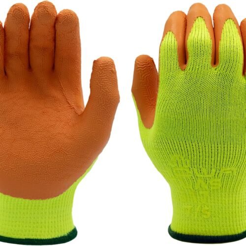 Classic Crinkle Grip Work Gloves for Construction, Landscaping, Gardening and Masonry