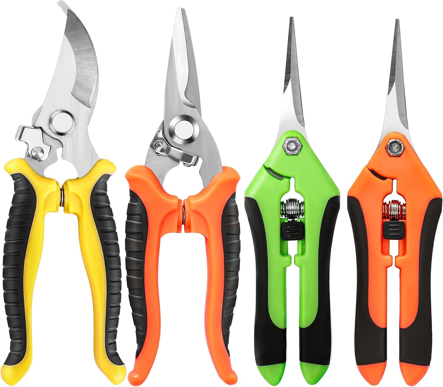 4 Pack Garden Pruning Shears Stainless Steel