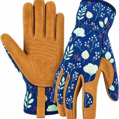 Leather Garden Gloves for Women, Thorn Proof and Puncture Resistant for Digging, Planting and Pruning