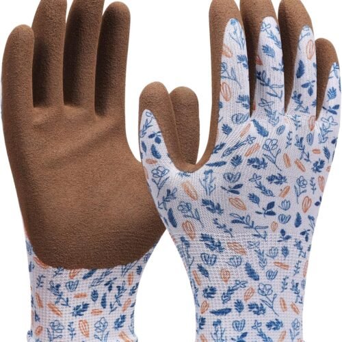 ECO Recycled Polyester Work Gloves with Latex Coating for Men and Women Gardening Tasks