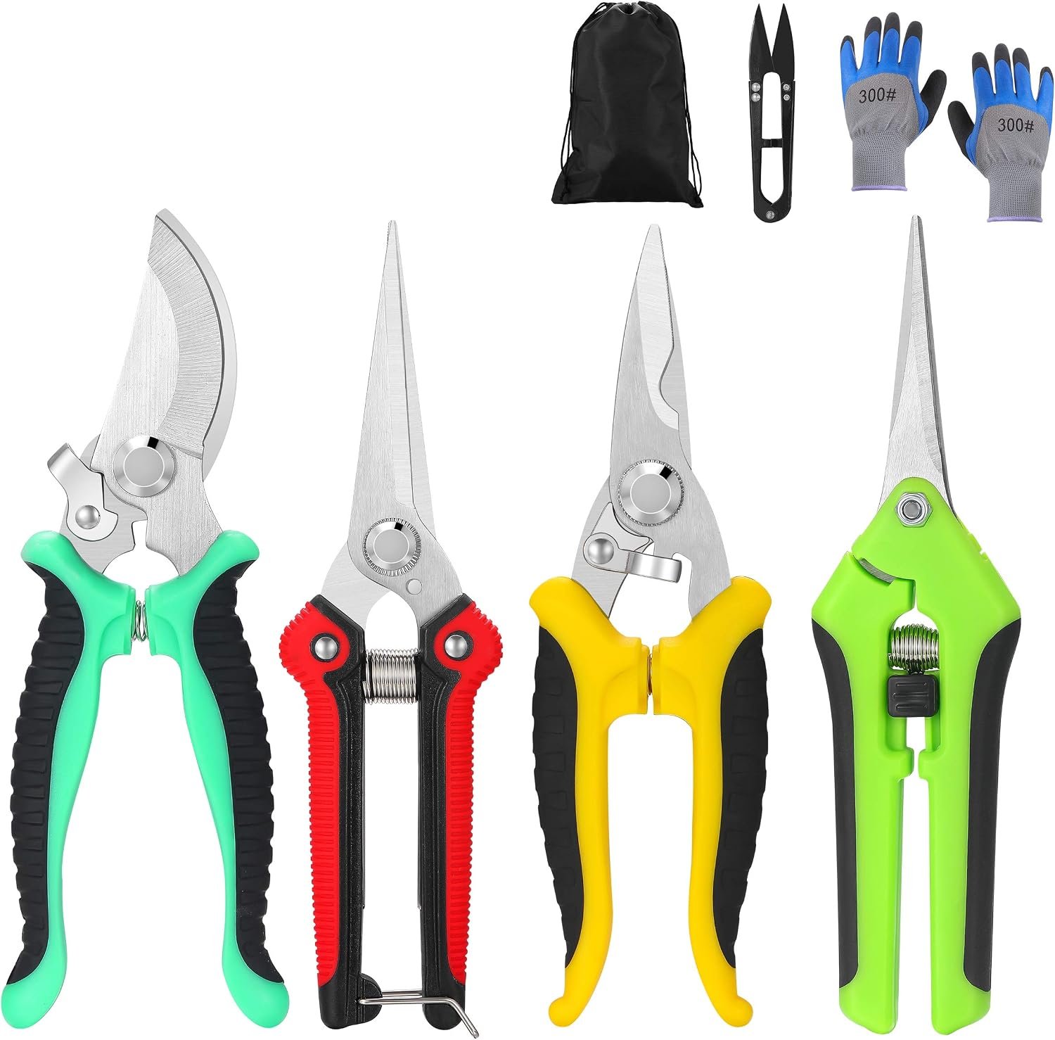 5 Pack Garden Pruning Shears Stainless Steel